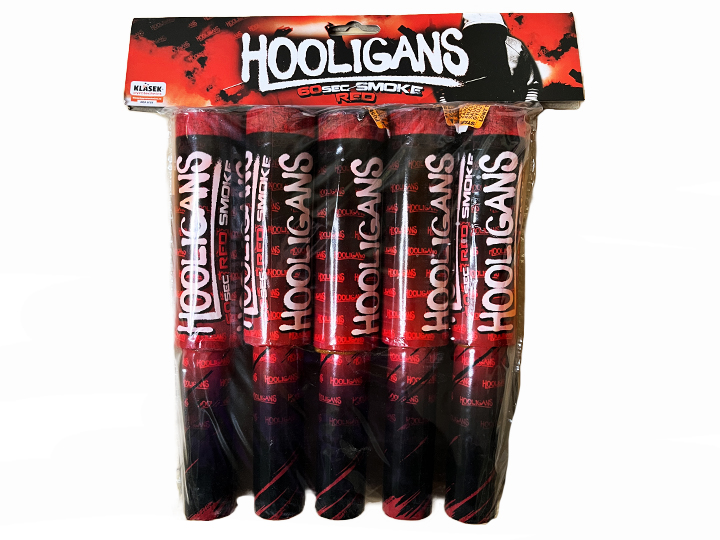 Hooligans füstölő fáklya piros 5 db
