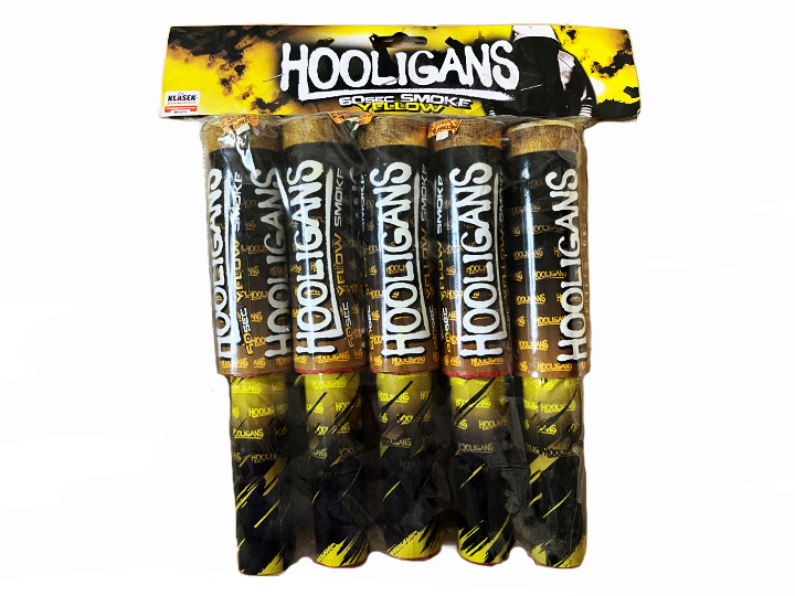 Hooligans füstölő fáklya sárga 5 db