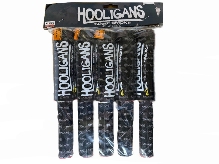 Hooligans füstölő fáklya fekete 5 db