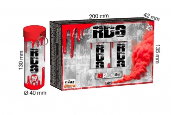 Piros füstbomba szakadó biztosítékkal
