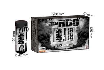 Fekete turbó füstbomba szakadó biztosítékkal
