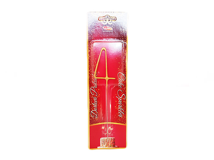 Csillagszóró 12cm szám (4) alakú forma