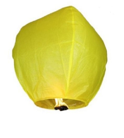 Repülő szerencsehozó lampion - sárga 10db